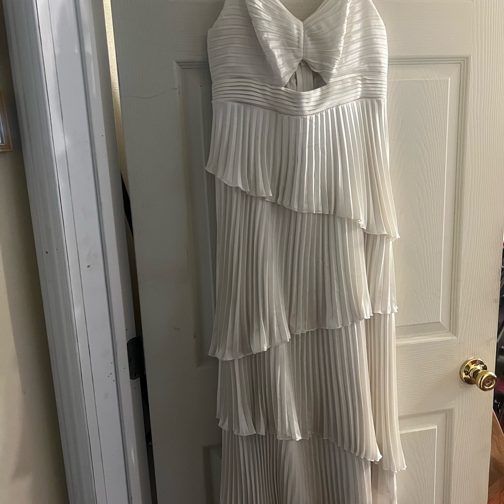 Abercrombie & Fitch Cream High Low Dress